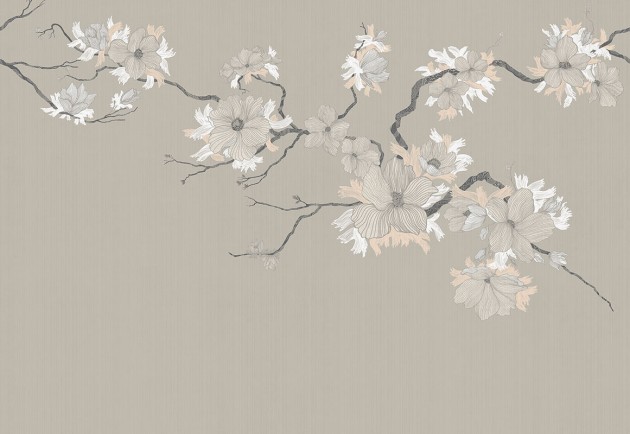 London Art 25039 1 Exclusive Wallpaper 25 My Romance - mural w kwiaty w stylu japońskim