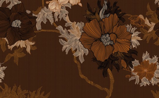 London Art 25040 2 Exclusive Wallpaper 25 Like Moonlight - mural w graficzne kwiaty