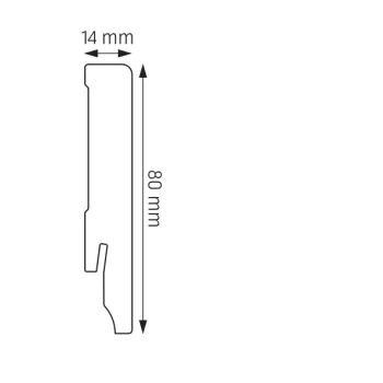 Listwa podłogowa Creativa LPCD-51-349 Powder Snow