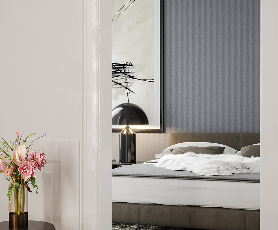 Zambaiti Parati Z42622 Eterea - tapeta w jodełkę