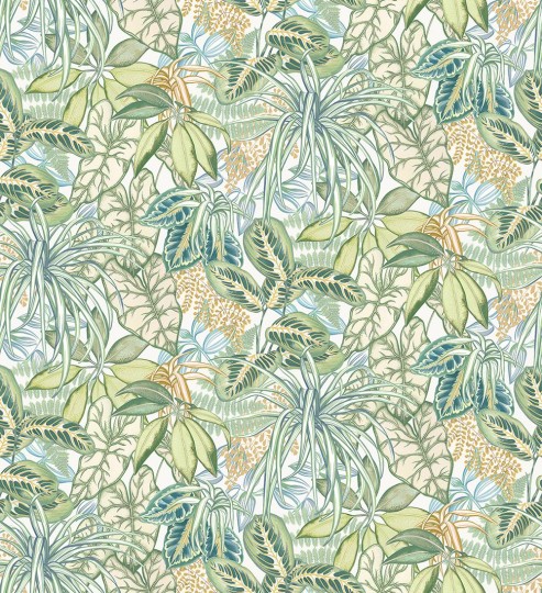 Osborne & Little W8032-02 Ananda Hothouse Leaf – tapeta liście egzotyczne