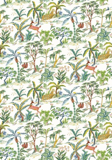 Osborne & Little W8036-02 Ananda Salendo Leaf/Chartreuse - tapeta dżungla