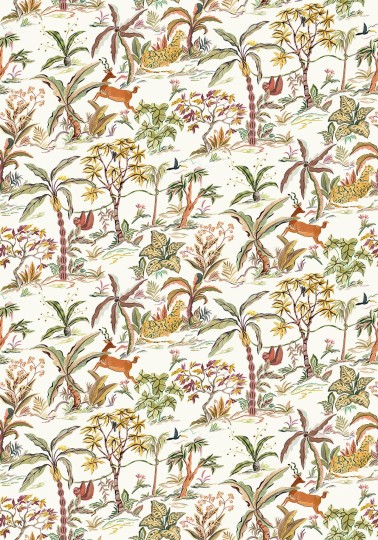 Osborne & Little W8036-03 Ananda Salendo Olive/Terracotta - tapeta dżungla