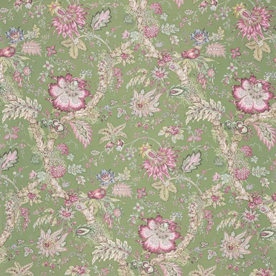 Manuel Canovas 03122-03 Papiers Peints Vol. 9 Adelaide Prairie - tapeta tekstylna w egzotyczne kwiaty i rośliny