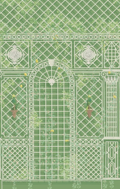 Manuel Canovas 03127-02 Papiers Peints Vol. 9 L'Orangerie Craie - mural w oranżerię