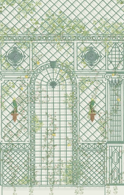 Manuel Canovas 03127-03 Papiers Peints Vol. 9 L'Orangerie Paon - mural w oranżerię