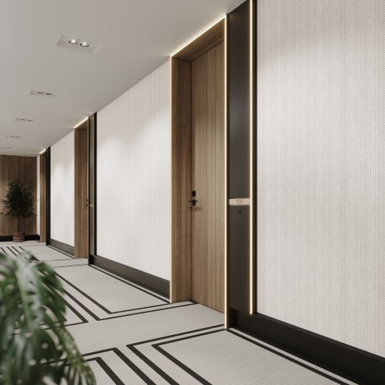 Vinylpex W31426.103.009 Lana - tapeta obiektowa w pasy z jodełką beżowa