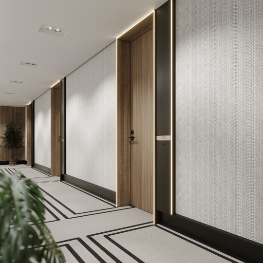 Vinylpex W31426.103.010 Lana - tapeta obiektowa w pasy z jodełką szara