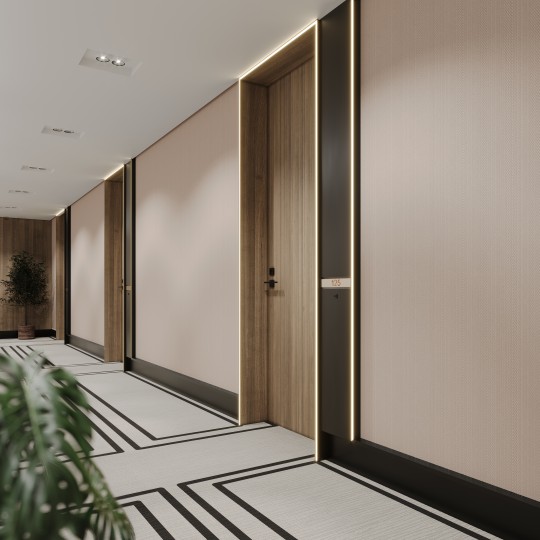 Vinylpex W31426.103.011 Lana - tapeta obiektowa w pasy z jodełką beżowa