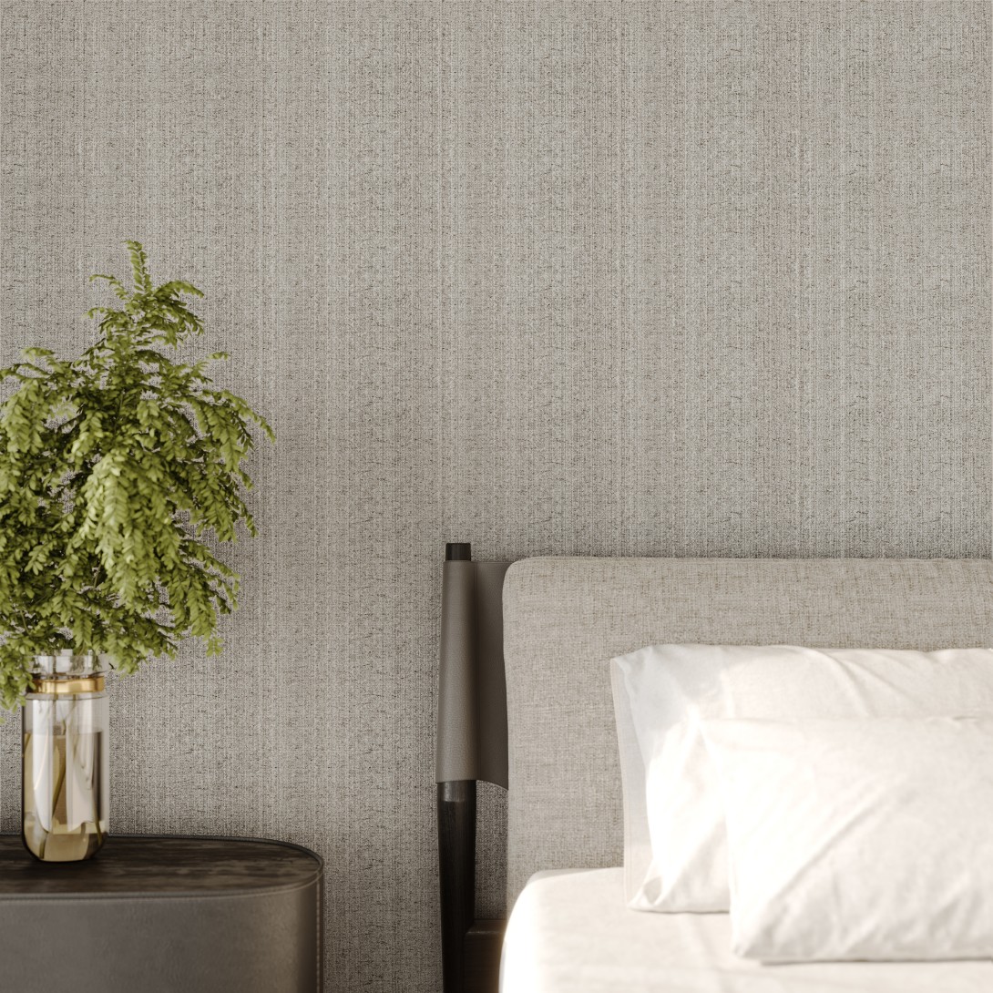 Vinylpex W47426.101.004 Tela - tapeta obiektowa w subtelną jodełkę szaro-brązowa