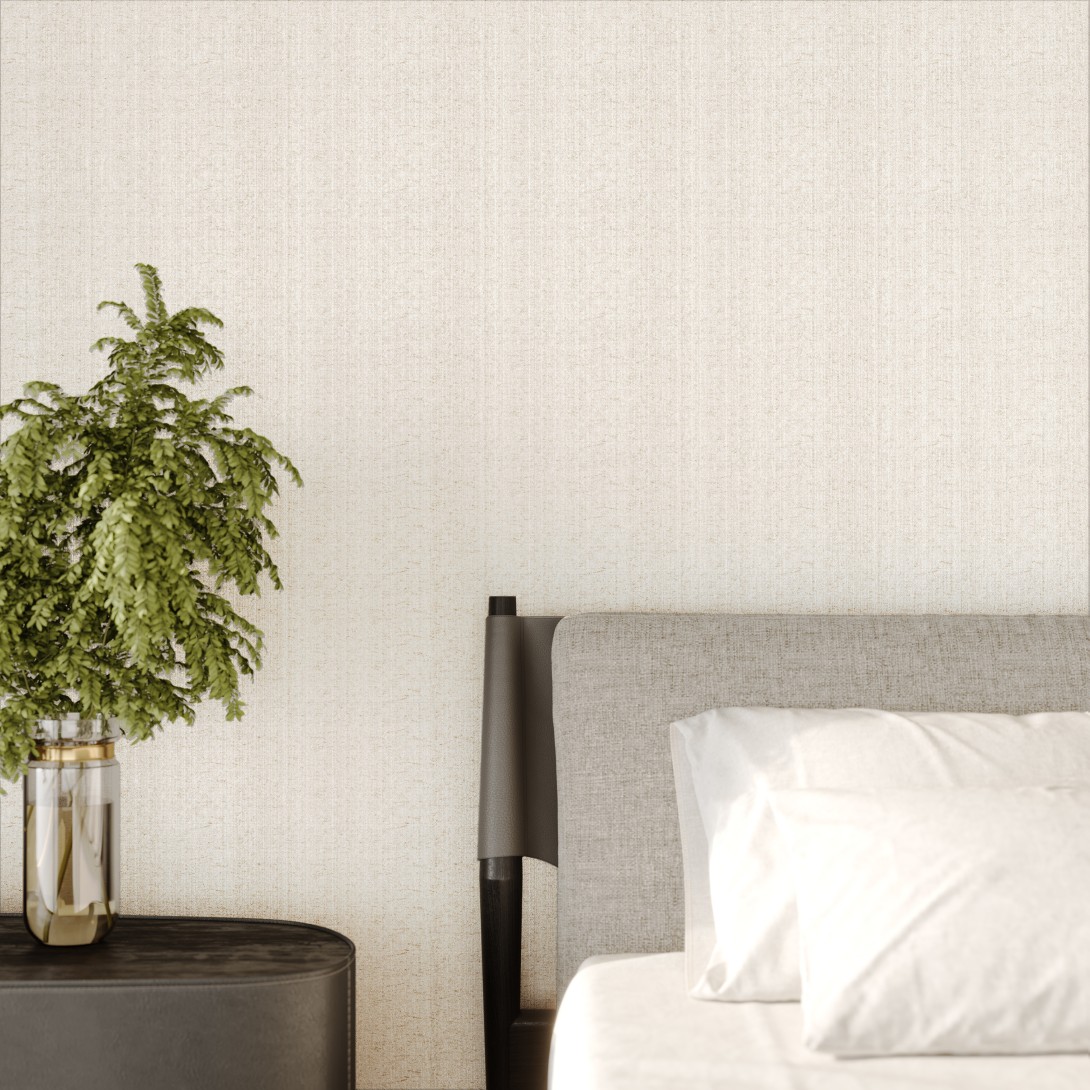 Vinylpex W47426.101.007 Tela - tapeta obiektowa w subtelną jodełkę ecru