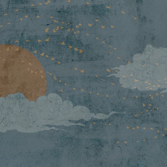 Zambaiti Parati Z77584 Savana - mural w słońce i ptaki