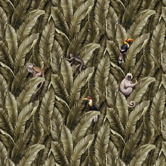 Zambaiti Parati Z77595 Savana - mural w egzotyczne liście i zwierzęta