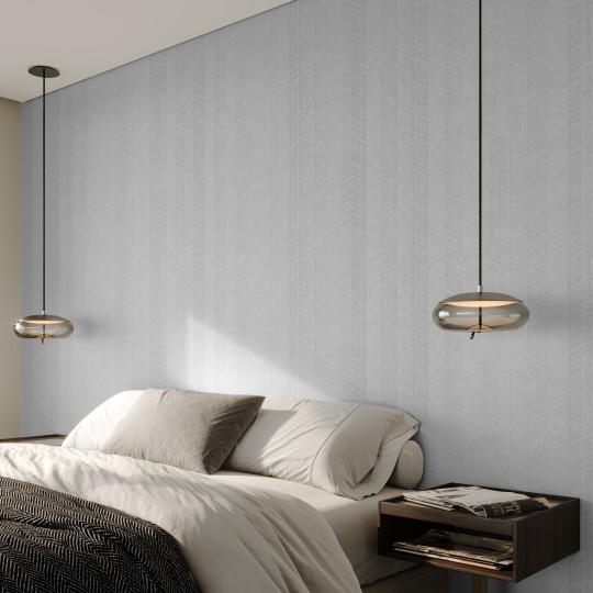 Vinylpex W18426.102.004 Pino - tapeta obiektowa w jodełkę szara