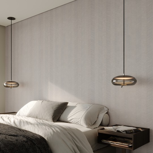 Vinylpex W18426.102.006 Pino - tapeta obiektowa w jodełkę piaskowo-szara