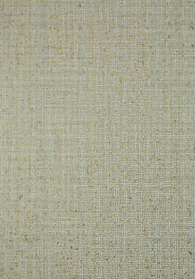 Thibaut T83001 Natural Resource 2 Taza Cork Metallic Gold on Aqua - tapeta korkowa w geometryczny wzór