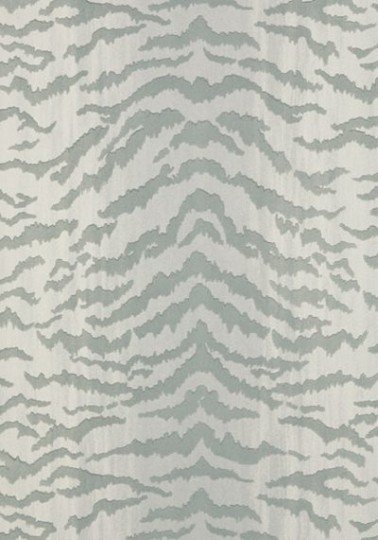 Thibaut T83063 Natural Resource 2 Tiger Flock Light Grey - tapeta w tygrysi print