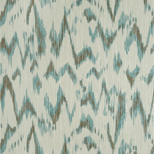 Thibaut T27014 Natural Resource 3 Point Lobos Brown and Teal - tapeta w abstrakcyjny wzór