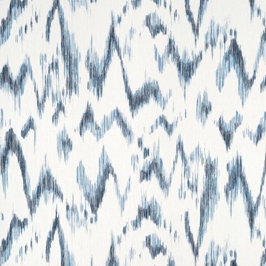 Thibaut T27015 Natural Resource 3 Point Lobos Blue and White - tapeta w abstrakcyjny wzór