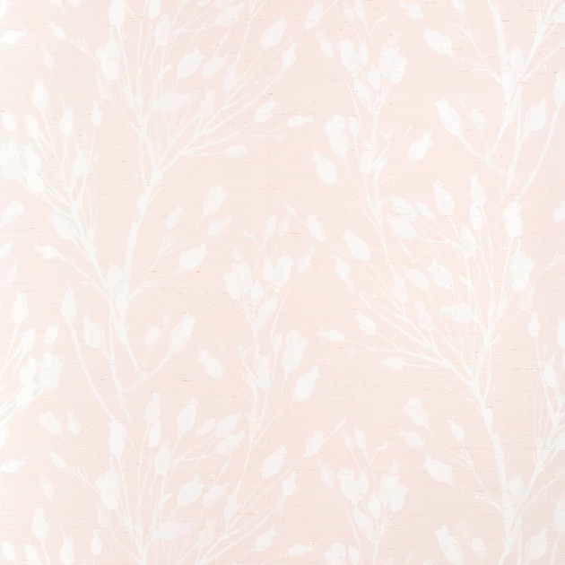 Thibaut T27024 Natural Resource 3 Wild Flower Blush - tapeta z sizalu w roślinny wzór
