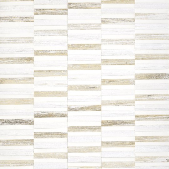 Thibaut T27037 Natural Resource 3 Encinitas White - tapeta z łodygi bananowca