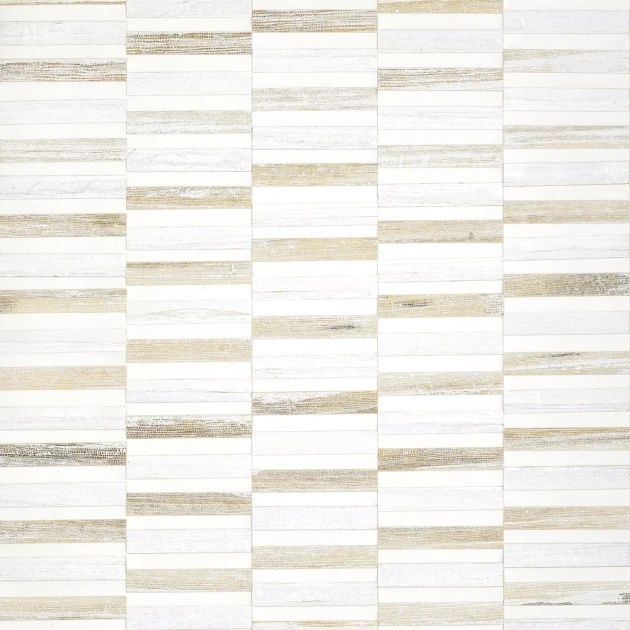 Thibaut T27037 Natural Resource 3 Encinitas White - tapeta z łodygi bananowca