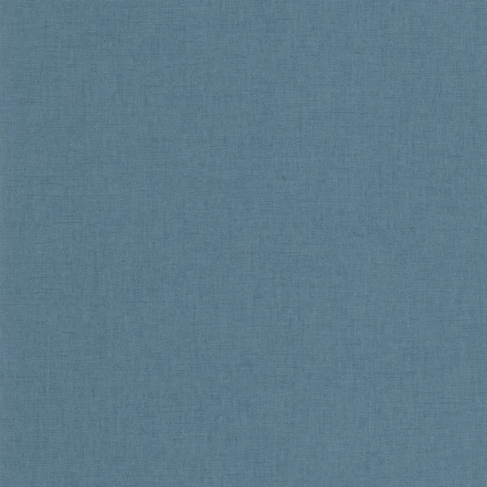 Caselio 103226399 Linen Edition 2 Uni Mat Bleu ouragan - tapeta imitująca len