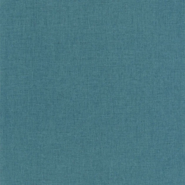 Caselio LNI 103226356 Linen Edition 2 Uni Mat Bleu canard - tapeta imitująca len