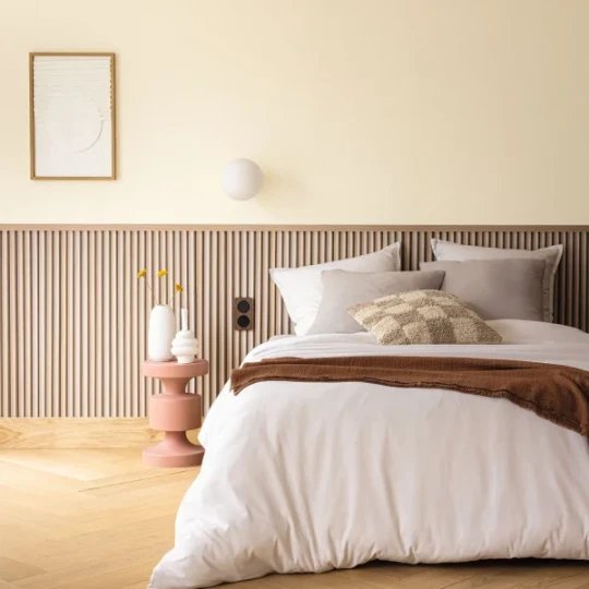 Caselio 103222424 Linen Edition 2 Uni Mat Noisette - tapeta imitująca len