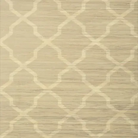 Thibaut T83031 Natural Resource 2 Carolyn Trellis Beige with Metallic - tapeta strukturalna w motyw kratownicy