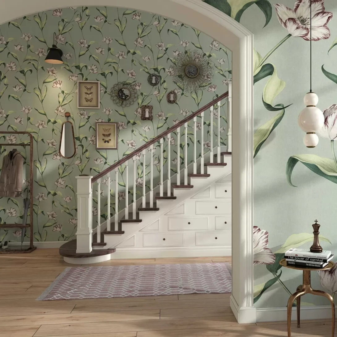 Tecnografica 79318-3B Old London Cordelia Lavender Small - mural w kwiaty
