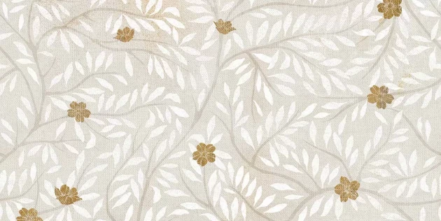 Tecnografica 76747-2 Old London Flora Lumos - mural w liście i metaliczne kwiaty