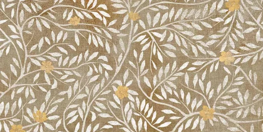 Tecnografica 76747-6 Old London Flora Gold - mural w liście i metaliczne kwiaty