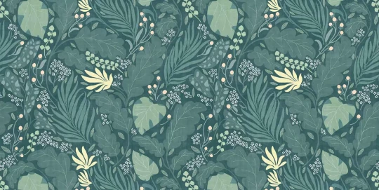 Tecnografica 80306-1B Old London Paloma Green B - mural w roślinny motyw