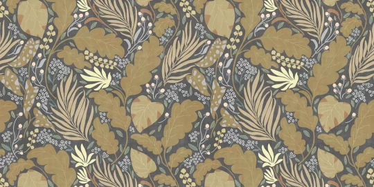 Tecnografica 80306-3B Old London Paloma Gold B - mural w roślinny motyw