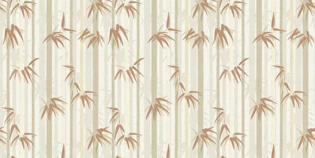 Tecnografica 82952-3 Old London Sagano Red - mural w las bambusowy