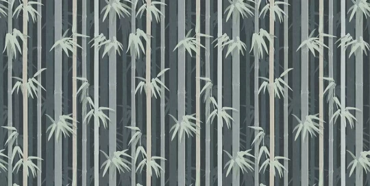 Tecnografica 82952-4 Old London Sagano Blue - mural w las bambusowy