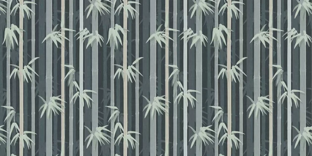 Tecnografica 82952-4 Old London Sagano Blue - mural w las bambusowy