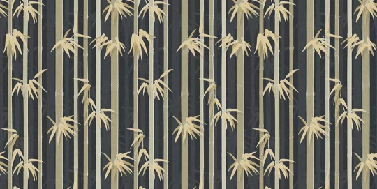 Tecnografica 82952-5 Old London Sagano Black - mural w las bambusowy