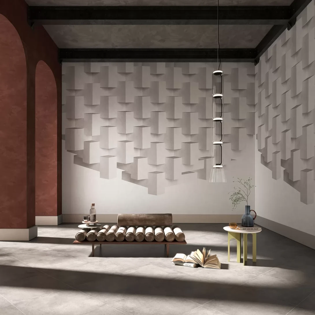 Tecnografica 83796-1 Quarta Parete Applauso Ivory - mural w architektoniczny motyw