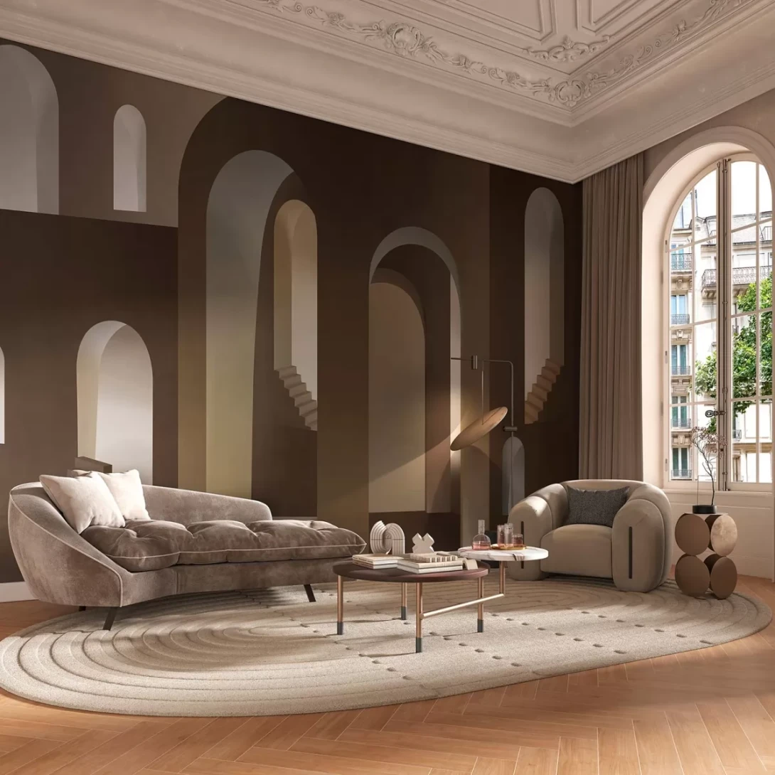 Tecnografica 83899-1 Quarta Parete Odeon White - mural w architektoniczne łuki