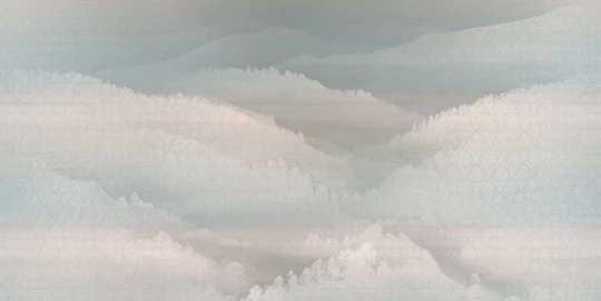 Tecnografica 83606-3 Visioni Mandragola Foggy Blue - mural w pejzaż lasu i ornamenty