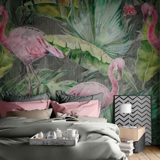Tecnografica 63958-1 Wild Essence Flamingo - mural we flamingi