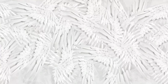 Tecnografica 74974-1 Wild Essence Hermes White - mural w liście 3D