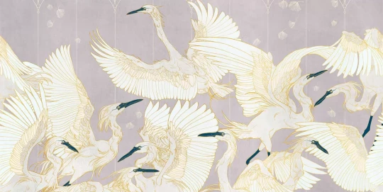 Tecnografica 71360-4 Wild Essence La Danse Violet - mural w żurawie