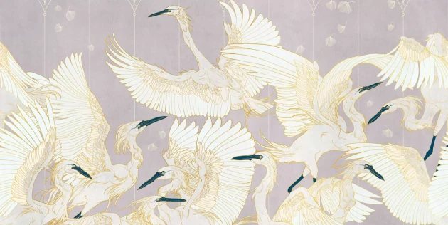 Tecnografica 71360-4 Wild Essence La Danse Violet - mural w żurawie