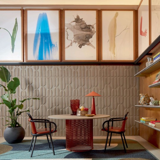 Elitis RM 1052 04 Forms Twisted Suedine – tapeta trójwymiarowa imitująca zamsz