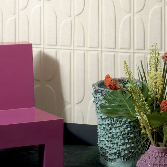 Elitis RM 1053 01 Forms Twisted Lin – tapeta trójwymiarowa z lnu