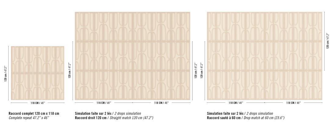 Elitis RM 1055 67 Forms Wave Flanelle – tapeta trójwymiarowa z wełny