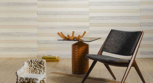 Elitis RM 1007 90 S.O.L.O. Silver - tapeta w pasy imitujące metal